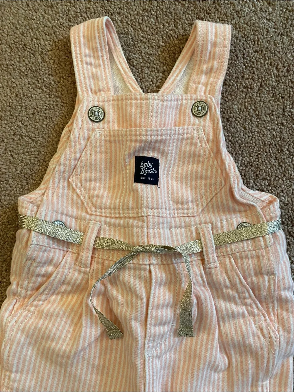 Oshkosh B’gosh Pink Striped Overalls